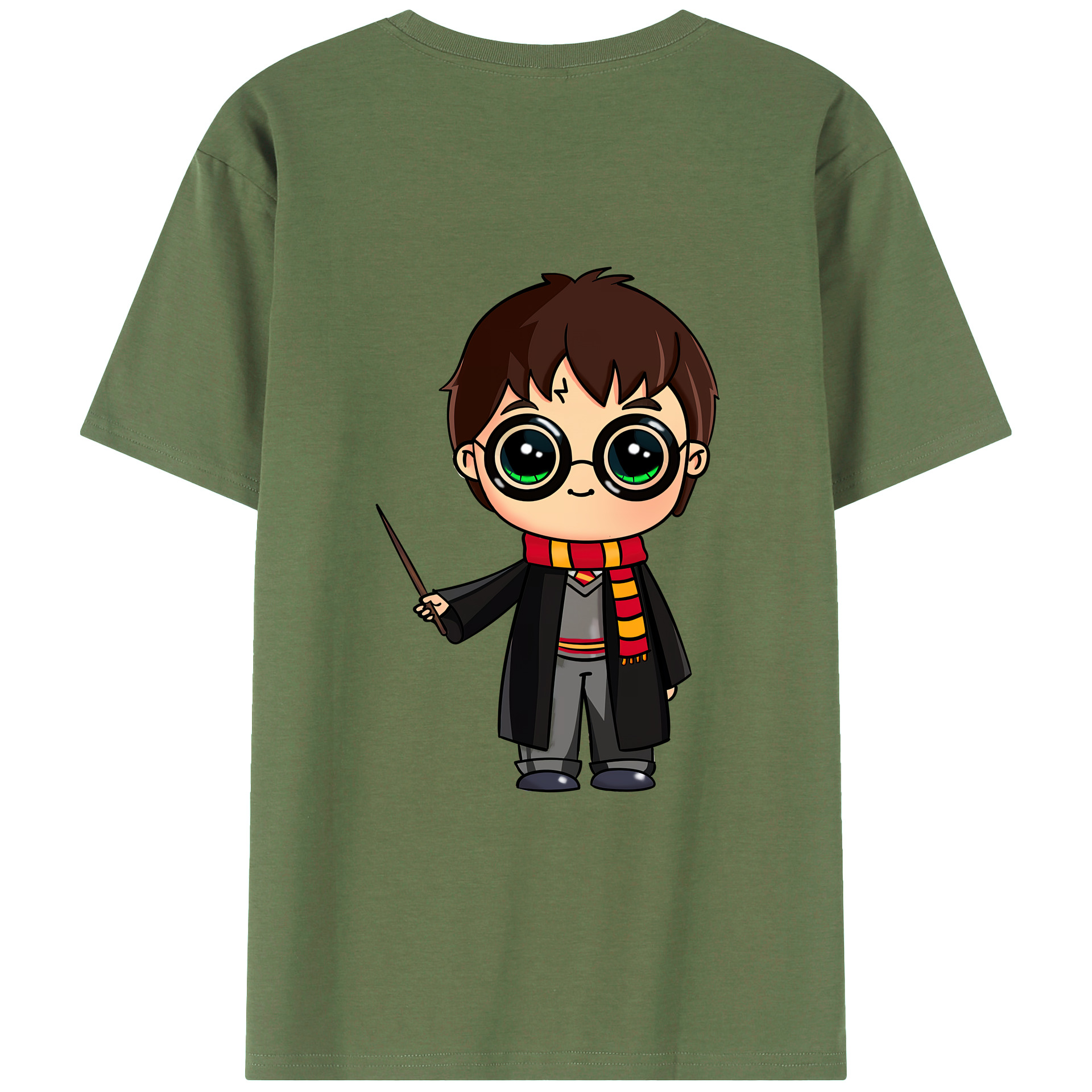 （画像用） Harry Potter ハリー・ポッターシリーズ 綿100％ メンズ半袖Tシャツ（バックプリント） 通気性